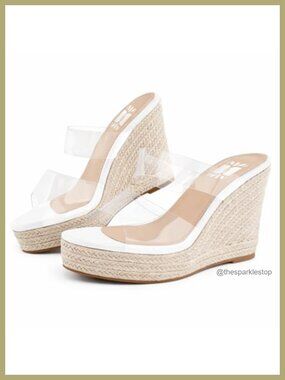 Espadrille Wedge Sandals for Women Open Toe Platform Heels